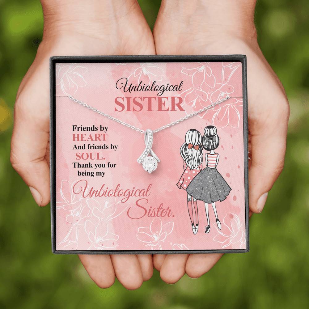 Unbiological Sister Friends by Heart and Friends by Soul Friendship Alluring Pendant Necklace Unbiological Sister Friends by Heart and Friends by Soul Friendship Alluring Pendant Necklace