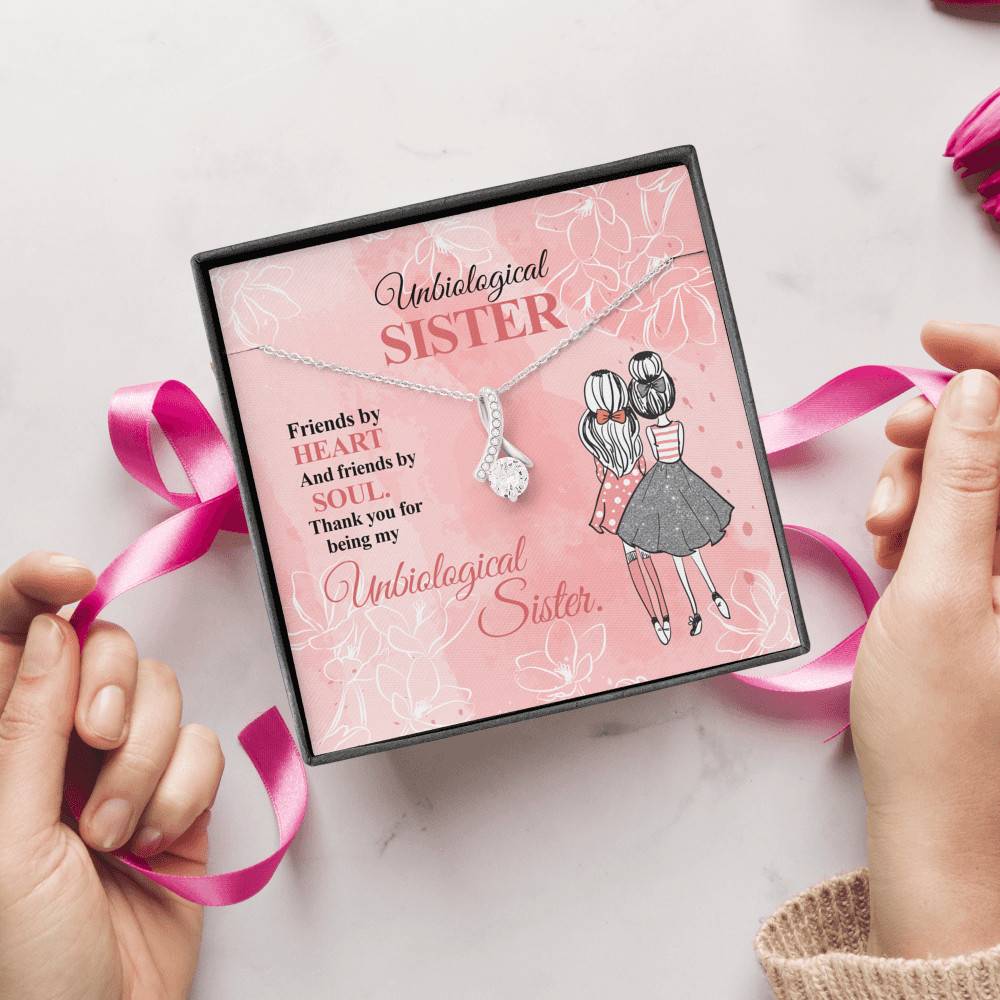 Unbiological Sister Friends by Heart and Friends by Soul Friendship Alluring Pendant Necklace Unbiological Sister Friends by Heart and Friends by Soul Friendship Alluring Pendant Necklace