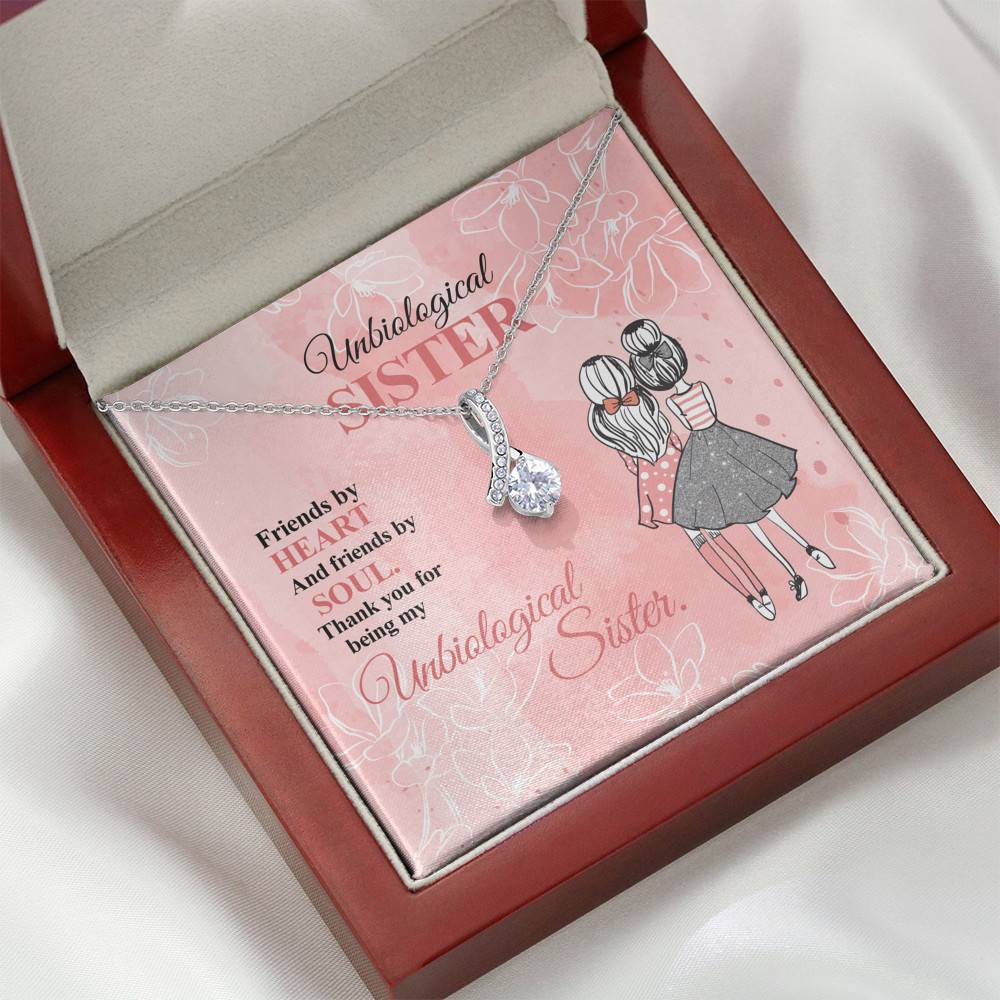 Unbiological Sister Friends by Heart and Friends by Soul Friendship Alluring Pendant Necklace Unbiological Sister Friends by Heart and Friends by Soul Friendship Alluring Pendant Necklace
