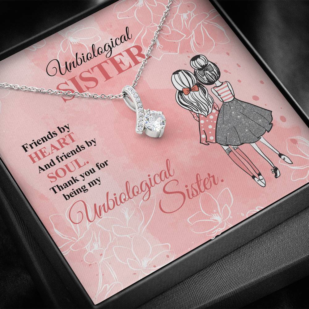 Unbiological Sister Friends by Heart and Friends by Soul Friendship Alluring Pendant Necklace Unbiological Sister Friends by Heart and Friends by Soul Friendship Alluring Pendant Necklace