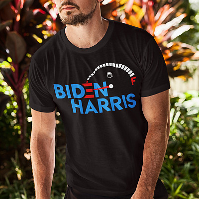 Alternative view of Biden Harris Empty Fuel Gasoline Shortages Grow T-shirt - V-neck - Anti Biden Harris Shirt Funny