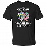 Old Lady February Shirt, Black, Unisex T-Shirt