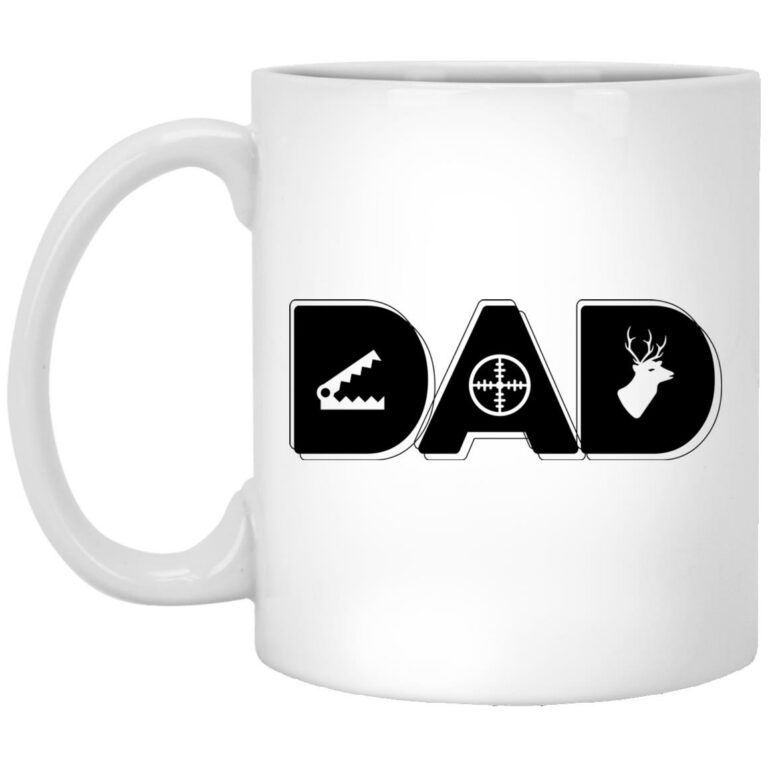 Hunting Dad Father's Day, White, 11 oz. White Mug