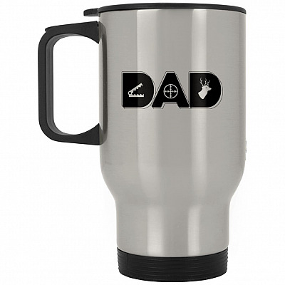 14 oz. Silver Travel Mug