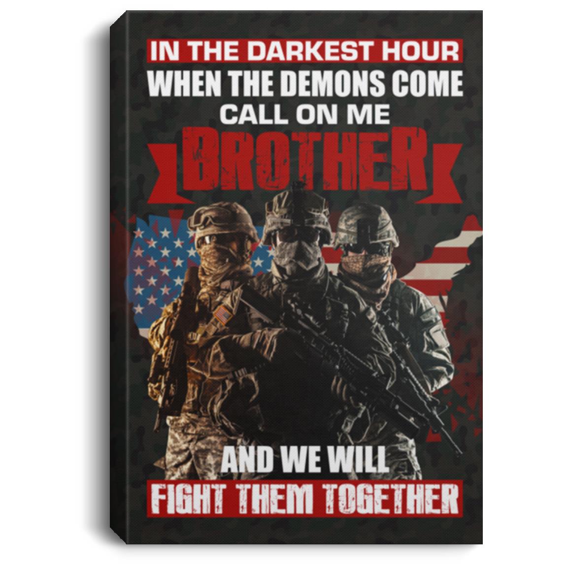 in The Darkest Hour, White, 0.75'' Framed Canvas in The Darkest Hour, White, 0.75'' Framed Canvas