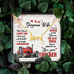 To My Gorgeous Wife When I Tell You I Love You I Don't Say It Out Of Habit Love Your Trucker Scripted Love Necklace