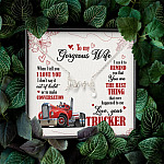 To My Gorgeous Wife When I Tell You I Love You I Don't Say It Out Of Habit Love Your Trucker Scripted Love Necklace