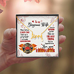 To My Gorgeous Wife When I Tell You I Love You I Don't Say It Out Of Habit Love Your Firefighter Scripted Love Necklace