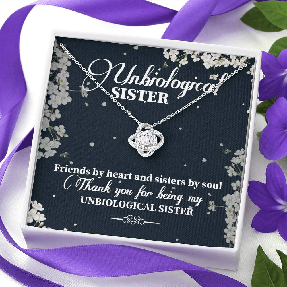 Unbiological Sister Friends By Heart And Sisters By Soul Love Knot Necklace - Bestie Gifts for Women Jewelry Unbiological Sister Friends By Heart And Sisters By Soul Love Knot Necklace - Bestie Gifts for Women Jewelry