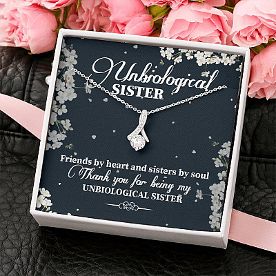 Unbiological Sister Friends By Heart And Sisters By Soul Alluring Beauty Necklace - Bestie Gifts for Women Jewelry