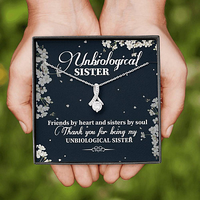 Unbiological Sister Friends By Heart And Sisters By Soul Alluring Beauty Necklace - Bestie Gifts for Women Jewelry