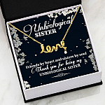 Unbiological Sister Friends By Heart And Sisters By Soul Scripted Love Necklace - Bestie Gifts for Women Jewelry