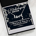 Unbiological Sister Friends By Heart And Sisters By Soul Scripted Love Necklace - Bestie Gifts for Women Jewelry