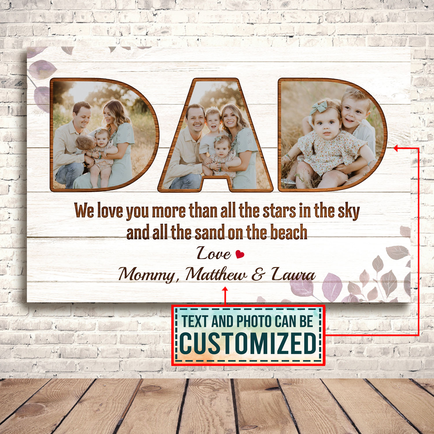 4VT. Dad We Love You More Than canvas mk2