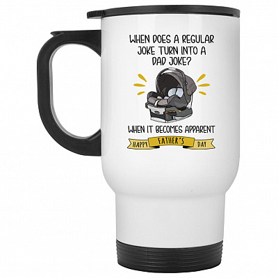 14 oz. White Travel Mug