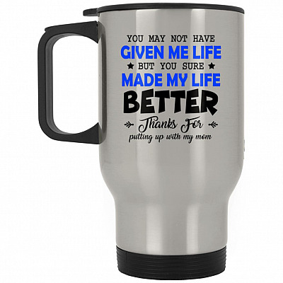 14 oz. Silver Travel Mug