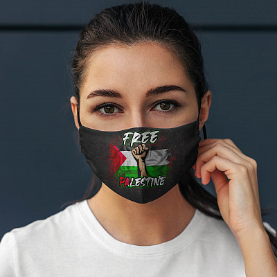 Alternative view of Free Palestine - Palestinian Lives Matter Reusable Custom Printed Cloth Face Mask Cover