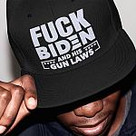 Fuck Biden And His Gun Laws Twill Cap - High-Profile Snapback Hat - Anti Joe Biden Trucker Hat
