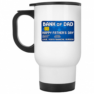 14 oz. White Travel Mug