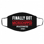 Finally I Got Microchipped, Black, Cloth Face Cover – Medium/Large