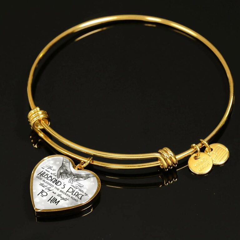Ain't No Man Alive That Could Take My Husband's Place God Blessed Led Me Straight To Him Heart Pendant Necklace