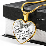 Ain't No Man Alive That Could Take My Husband's Place God Blessed Led Me Straight To Him Heart Pendant Necklace