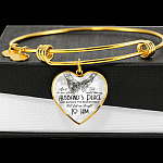 Ain't No Man Alive That Could Take My Husband's Place God Blessed Led Me Straight To Him Heart Pendant Necklace
