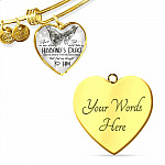 Ain't No Man Alive That Could Take My Husband's Place God Blessed Led Me Straight To Him Heart Pendant Necklace