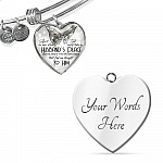 Ain't No Man Alive That Could Take My Husband's Place God Blessed Led Me Straight To Him Heart Pendant Necklace