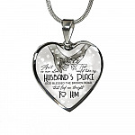 Ain't No Man Alive That Could Take My Husband's Place God Blessed Led Me Straight To Him Heart Pendant Necklace