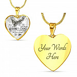 Ain't No Man Alive That Could Take My Husband's Place God Blessed Led Me Straight To Him Heart Pendant Necklace