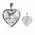 Ain't No Man Alive That Could Take My Husband's Place God Blessed Led Me Straight To Him Heart Pendant Necklace
