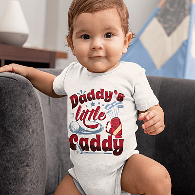 Alternative view of Daddy's Little Caddy Baby Onesie - Toddler Infant Bodysuit - Daddys Future Caddy Onesie