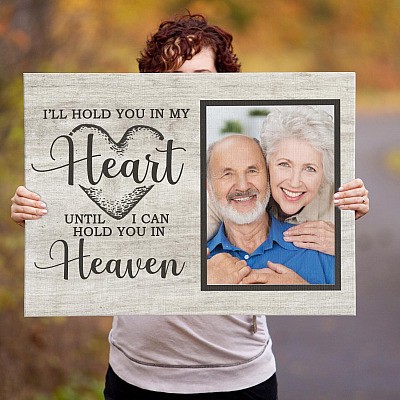 Custom Photo I'll Hold You In My Heart Wrapped Framed Canvas Prints - Unframed Poster - Home Decor Wall Art