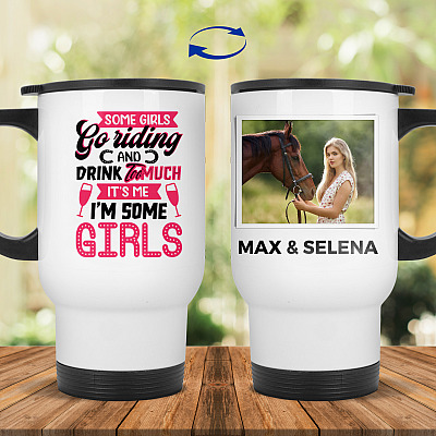 14 oz. White Travel Mug