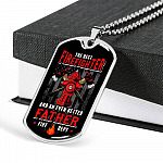 The Best Firefighter And An Even Better Father Firefighter Dad Gifts Dog Tag Pendant Necklace The Best Firefighter And An Even Better Father Firefighter Dad Gifts Dog Tag Pendant Necklace