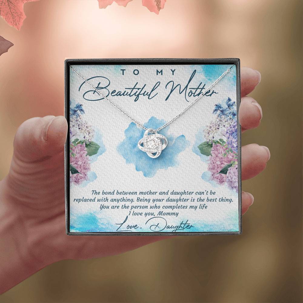 The Bond Between Mother And Daughter Cant Be Replaced Love Knot Necklace - Mother Daughter Gift Necklace The Bond Between Mother And Daughter Cant Be Replaced Love Knot Necklace - Mother Daughter Gift Necklace
