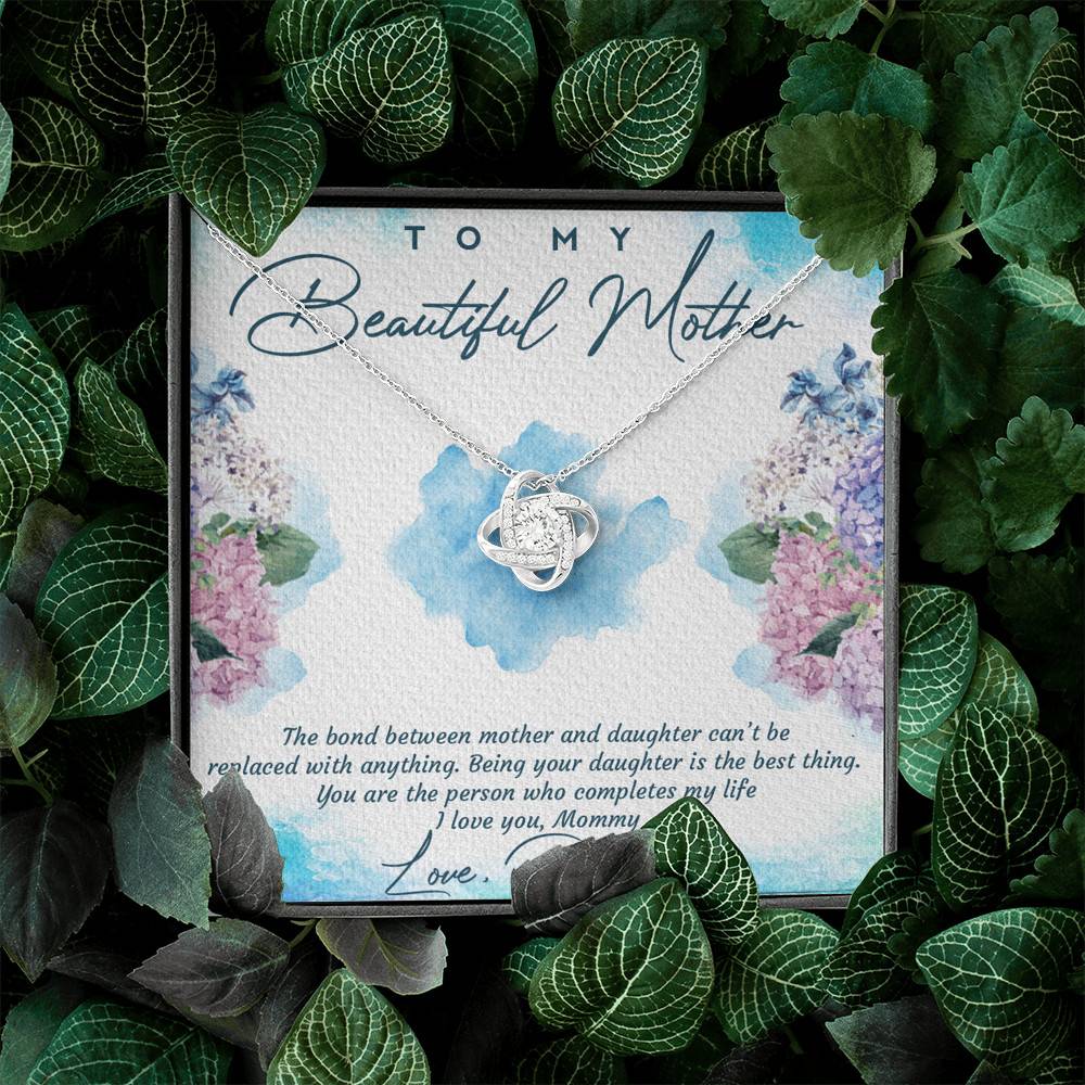 The Bond Between Mother And Daughter Cant Be Replaced Love Knot Necklace - Mother Daughter Gift Necklace The Bond Between Mother And Daughter Cant Be Replaced Love Knot Necklace - Mother Daughter Gift Necklace