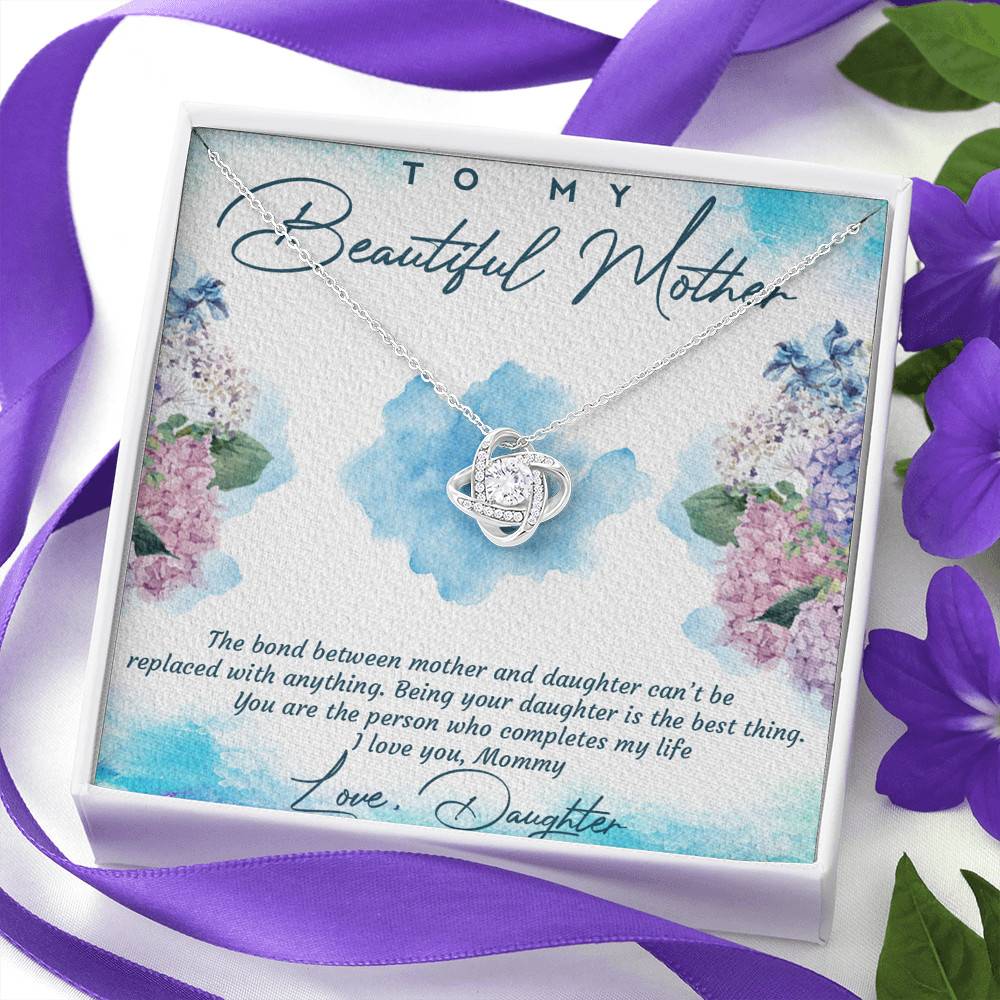 The Bond Between Mother And Daughter Cant Be Replaced Love Knot Necklace - Mother Daughter Gift Necklace The Bond Between Mother And Daughter Cant Be Replaced Love Knot Necklace - Mother Daughter Gift Necklace
