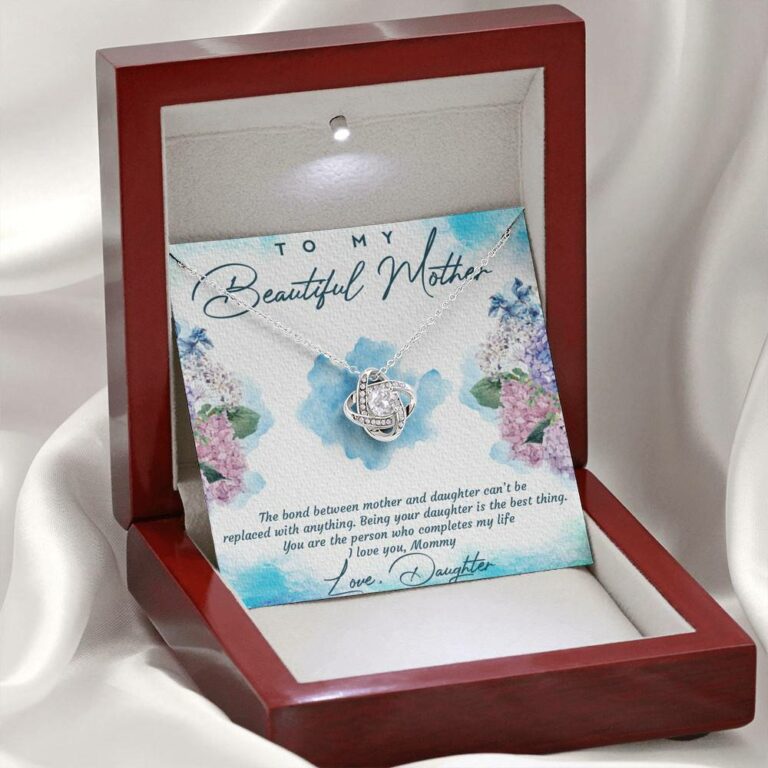 The Bond Between Mother And Daughter Cant Be Replaced Love Knot Necklace - Mother Daughter Gift Necklace