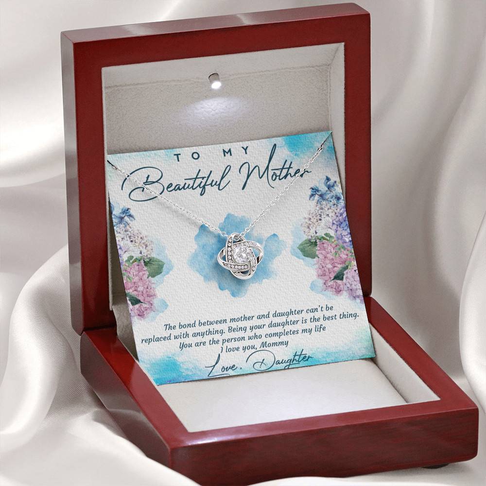 The Bond Between Mother And Daughter Cant Be Replaced Love Knot Necklace - Mother Daughter Gift Necklace The Bond Between Mother And Daughter Cant Be Replaced Love Knot Necklace - Mother Daughter Gift Necklace