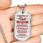 Personalized Stepped Up Dad Who Made The Choice Love Another Child's As Their Own Dog Tag Pendant Necklace Personalized Stepped Up Dad Who Made The Choice Love Another Child's As Their Own Dog Tag Pendant Necklace