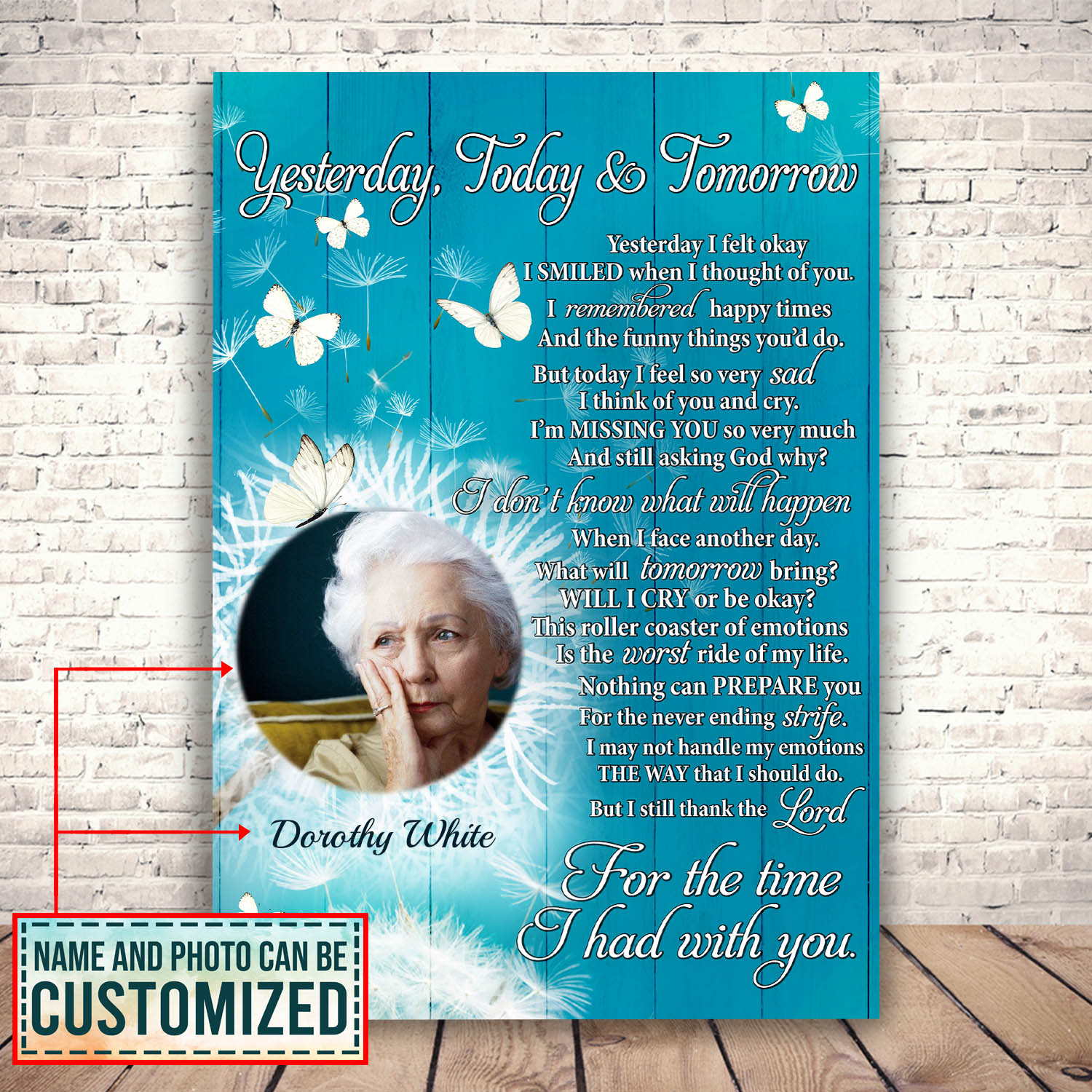 4VT. Yesterday I Felt Okay Dandelion Memorial canvas mk3