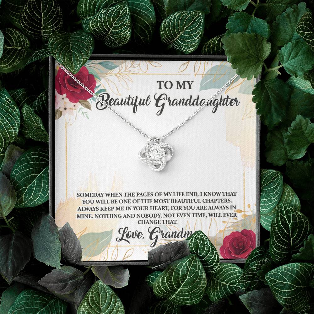 To My Beautiful Granddaughter You Will Be One Of The Most Beautiful Chapters Love Knot Pendant Necklace To My Beautiful Granddaughter You Will Be One Of The Most Beautiful Chapters Love Knot Pendant Necklace