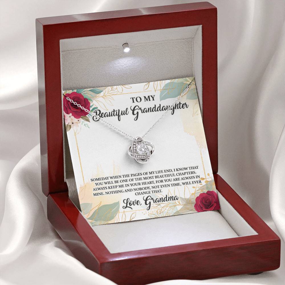 To My Beautiful Granddaughter You Will Be One Of The Most Beautiful Chapters Love Knot Pendant Necklace To My Beautiful Granddaughter You Will Be One Of The Most Beautiful Chapters Love Knot Pendant Necklace