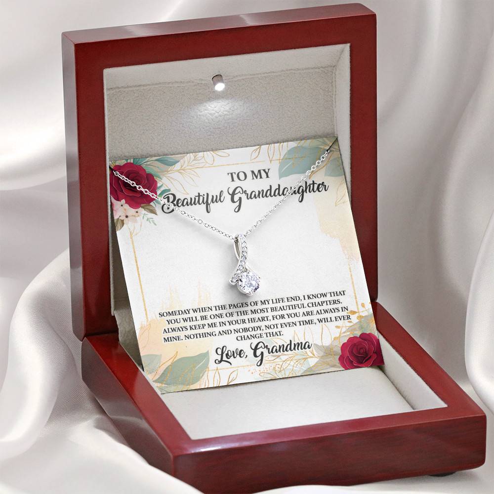To My Beautiful Granddaughter You Will Be One Of The Most Beautiful Chapters Alluring Beauty Pendant Necklace To My Beautiful Granddaughter You Will Be One Of The Most Beautiful Chapters Alluring Beauty Pendant Necklace
