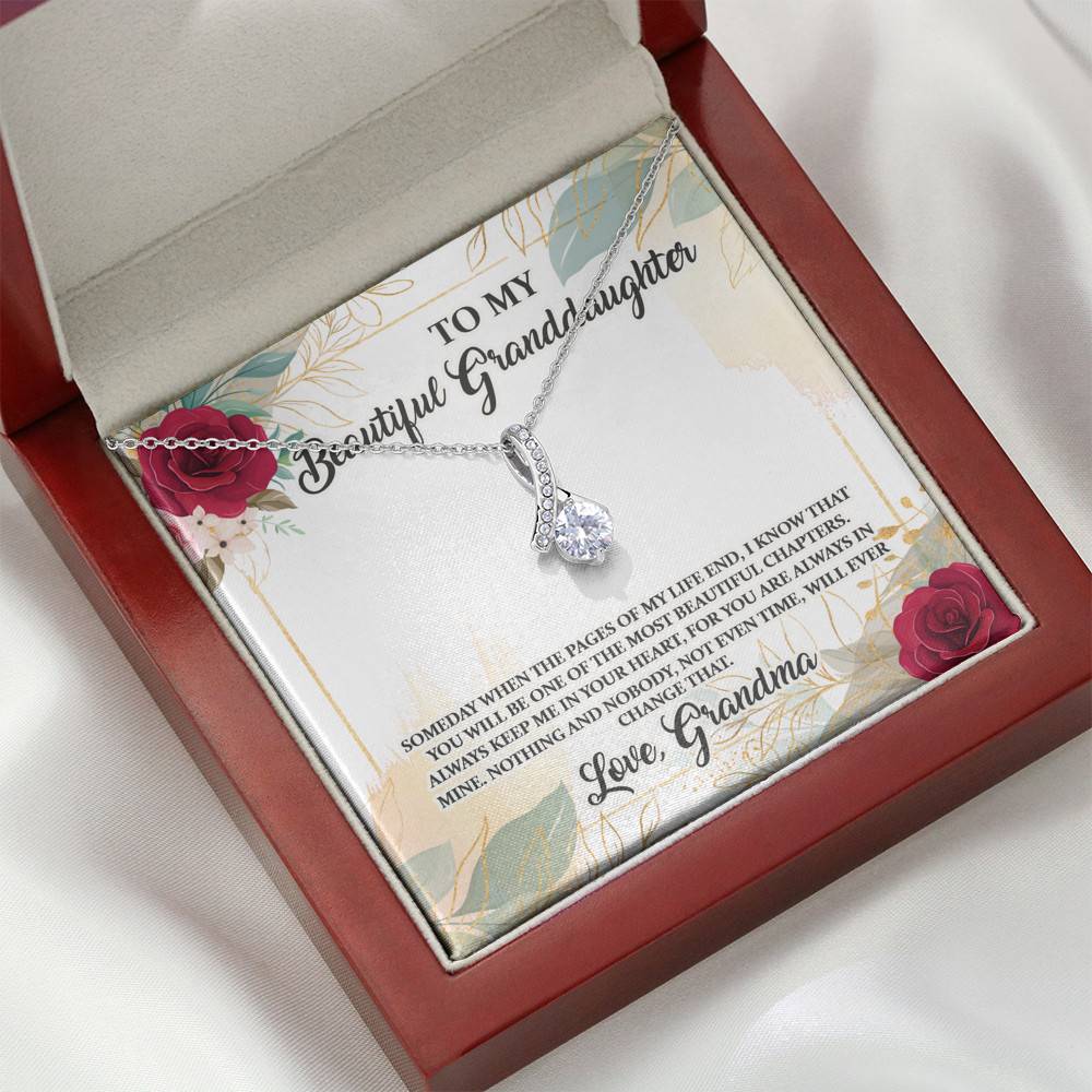 To My Beautiful Granddaughter You Will Be One Of The Most Beautiful Chapters Alluring Beauty Pendant Necklace To My Beautiful Granddaughter You Will Be One Of The Most Beautiful Chapters Alluring Beauty Pendant Necklace