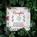 Daughter Life Is Full Of Ups And Downs Don't Just Climb Mountain Move Them Love Knot Pendant Necklace