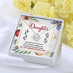 Daughter Life Is Full Of Ups And Downs Don't Just Climb Mountain Move Them Love Knot Pendant Necklace