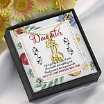 Daughter Life Is Full Of Ups And Downs Don't Just Climb Mountain Move Them Giraffe Pendant Necklace